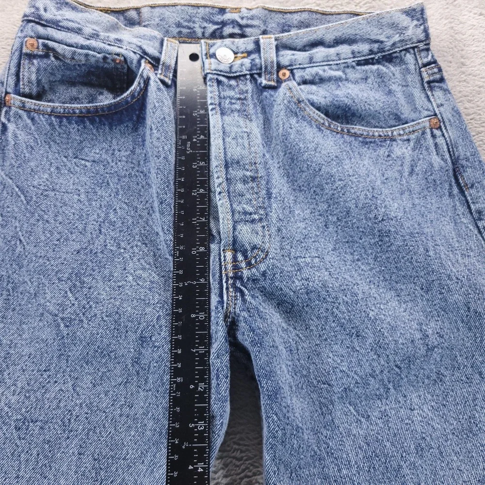 VTG Levis 501 Jeans Mens 31x34 Blue Regular Straight Acid Wash Made In USA 90s